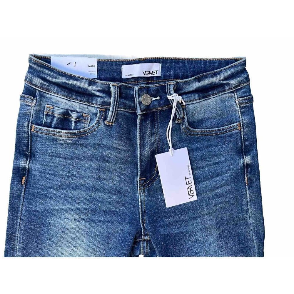 Vervet By Flying Monkey Amber Mid-Rise Skinny Jeans for Women - Size 26 - Picture 13 of 16